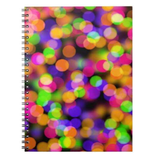 Mehrfarbige Bokeh-Lichter Notizblock (Vorderseite)