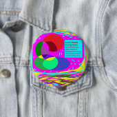 Mehrfarbige Botschaft zum Frieden Button (Beispiel)