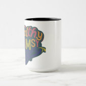 Mehrfarbige Briefgestaltung "Wohlhabender Whimsy" Tasse (Zentrum)