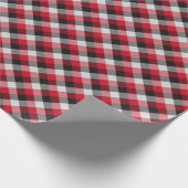 Mehrfarbige Buffalo-Karo-Weihnachts- Geschenkpapier (Ecke)