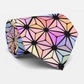 Mehrfarbige Buntglasblässe-Blume Krawatte (Gerollt)