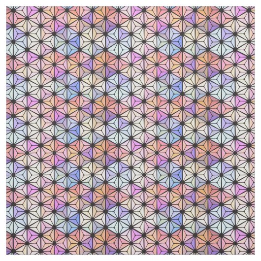 Mehrfarbige Buntglasblässe-Blume Stoff (Muster)
