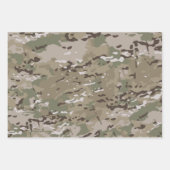 Mehrfarbige Camouflage-Camouflage, militärisches M Geschenkpapier Set (Vorderseite 3)