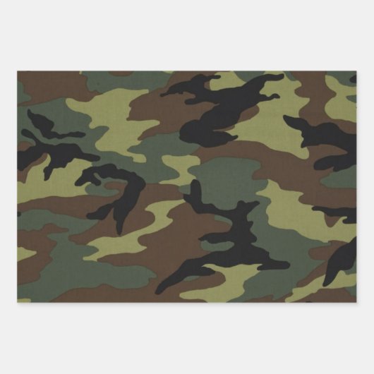Mehrfarbige Camouflage-Camouflage, militärisches M Geschenkpapier Set (Vorderseite 2)