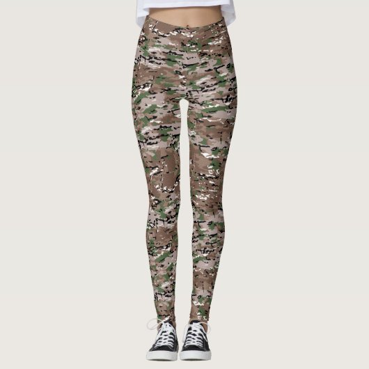 mehrfarbige Camouflage Leggings (Vorderseite)