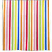 Mehrfarbige Candy Stripes Duschvorhang (Vorderseite)