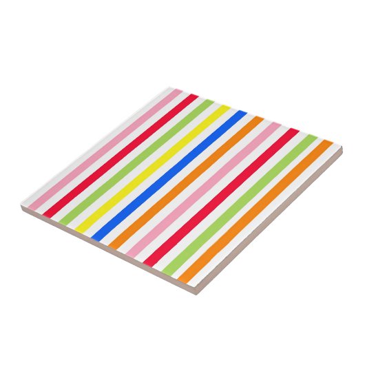 Mehrfarbige Candy Stripes Fliese (Seite)