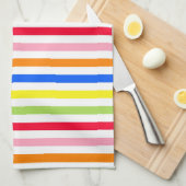 Mehrfarbige Candy Stripes Geschirrtuch (Viertel Falte)