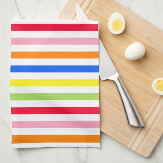 Mehrfarbige Candy Stripes Geschirrtuch (Viertel Falte)