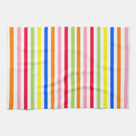 Mehrfarbige Candy Stripes Geschirrtuch