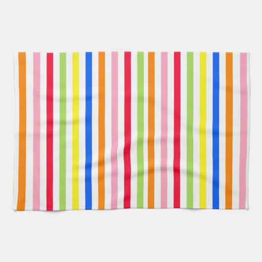 Mehrfarbige Candy Stripes Geschirrtuch (Horizontal)