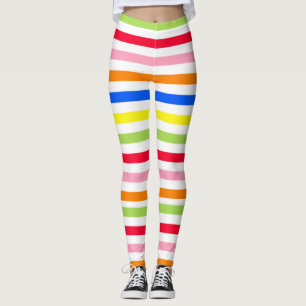 Mehrfarbige Candy Stripes Leggings