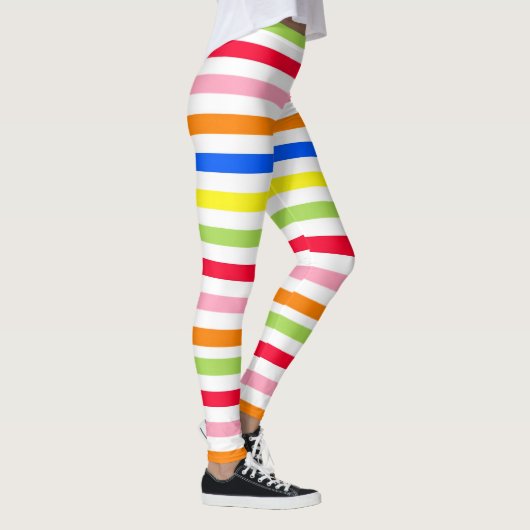 Mehrfarbige Candy Stripes Leggings (Rechts)