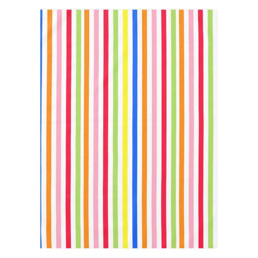 Mehrfarbige Candy Stripes Queen Size Tischdecke (Vorderseite)