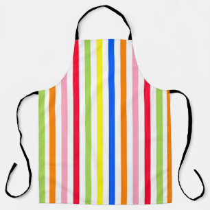 Mehrfarbige Candy Stripes Schürze