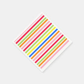 Mehrfarbige Candy Stripes Serviette (Ecke)