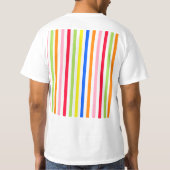 Mehrfarbige Candy Stripes T-Shirt (Rückseite)