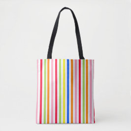 Mehrfarbige Candy Stripes Tasche
