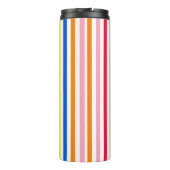 Mehrfarbige Candy Stripes Thermosbecher (Rückseite)