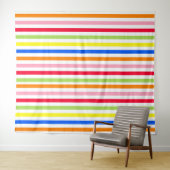 Mehrfarbige Candy Stripes Wandteppich (Beispiel (Horizontal))