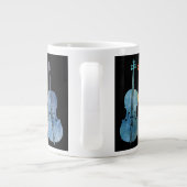 mehrfarbige Cellos Jumbo-Tasse (Rückseite)