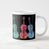 mehrfarbige Cellos Jumbo-Tasse (Rechts)