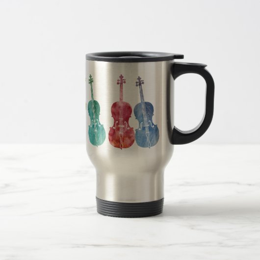 Mehrfarbige Cellos Reisebecher (Rechts)