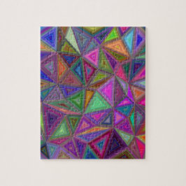 Mehrfarbige chaotische Dreiecke Puzzle