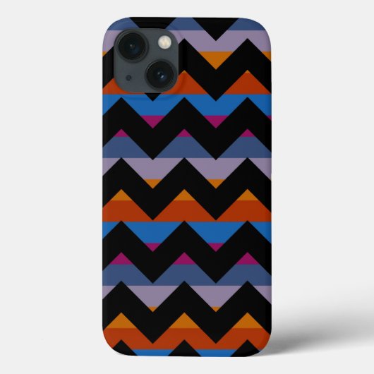 Mehrfarbige Chevron-Zickzack-Streifenmuster Case-Mate iPhone Hülle (Rückseite)