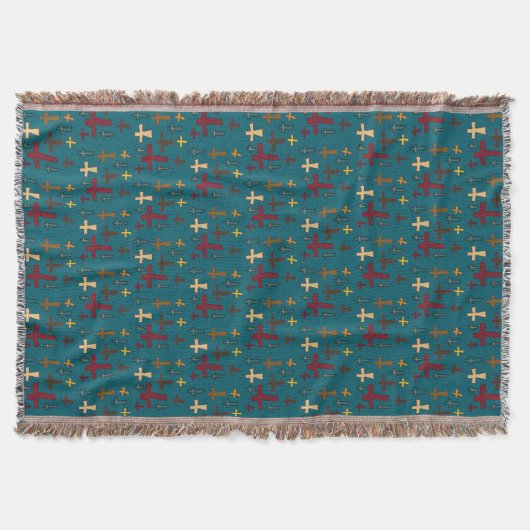 Mehrfarbige christliche Kreuze Muster Decke (Vorderseite)