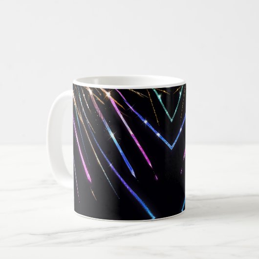 Mehrfarbige Commit Streaks Kaffeetasse (Vorderseite Links)