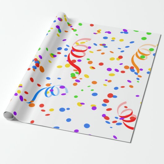 Mehrfarbige Confetti Geschenkpapier (Ungerollt)