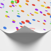 Mehrfarbige Confetti Geschenkpapier (Ecke)