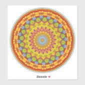 Mehrfarbige dekorative Mandala Aufkleber (Blatt)