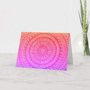 Mehrfarbige detaillierte Mandala-Kunst zum Geburts Karte