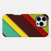 Mehrfarbige diagonale Streifen – Moderne Regenboge iPhone Hülle (Rückseite (Horizontal))