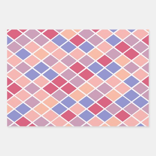 mehrfarbige Diamantformen Geschenkpapier Set (Vorderseite 2)