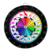 mehrfarbige Dinosaurier Dartscheibe (vorne)