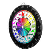 mehrfarbige Dinosaurier Dartscheibe (Vorderseite rechts)