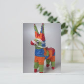 Mehrfarbige Donkey-Pinata für Partys Postkarte (Stehend Vorderseite)