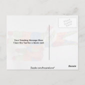 Mehrfarbige Donkey-Pinata für Partys Postkarte (Rückseite)