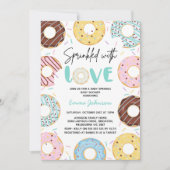 Mehrfarbige Donuts Baby Sprinkle Baby Dusche Einladung (Vorderseite)