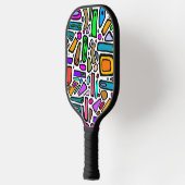 Mehrfarbige Doodles Pickleball Schläger (Links)