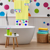 Mehrfarbige Dosen Badehandtuch Set