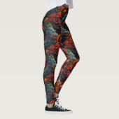 Mehrfarbige Drachen Muster Leggings (Rechts)