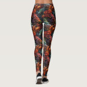 Mehrfarbige Drachen Muster Leggings (Rückseite)