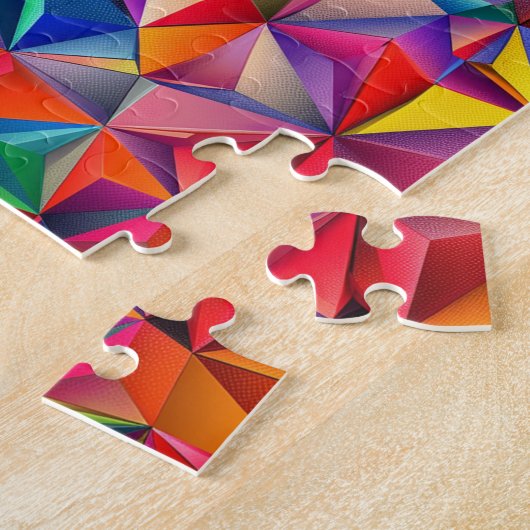 Mehrfarbige Dreiecksformen Puzzle (Seite)