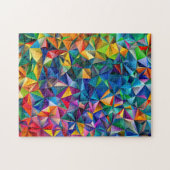 Mehrfarbige Dreiecksformen Puzzle (Horizontal)