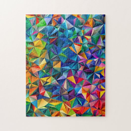 Mehrfarbige Dreiecksformen Puzzle (Vertikal)