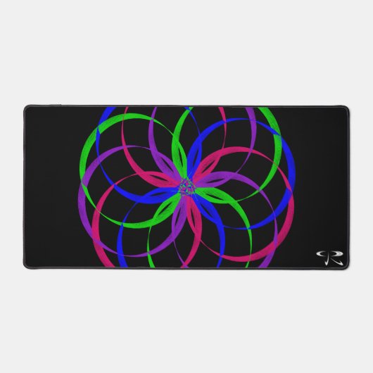 Mehrfarbige Dreiring-Maus-Pad-Mat Schreibtischunterlage (Vorderseite)